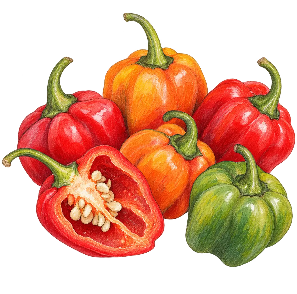 Ilustración de Ají dulce