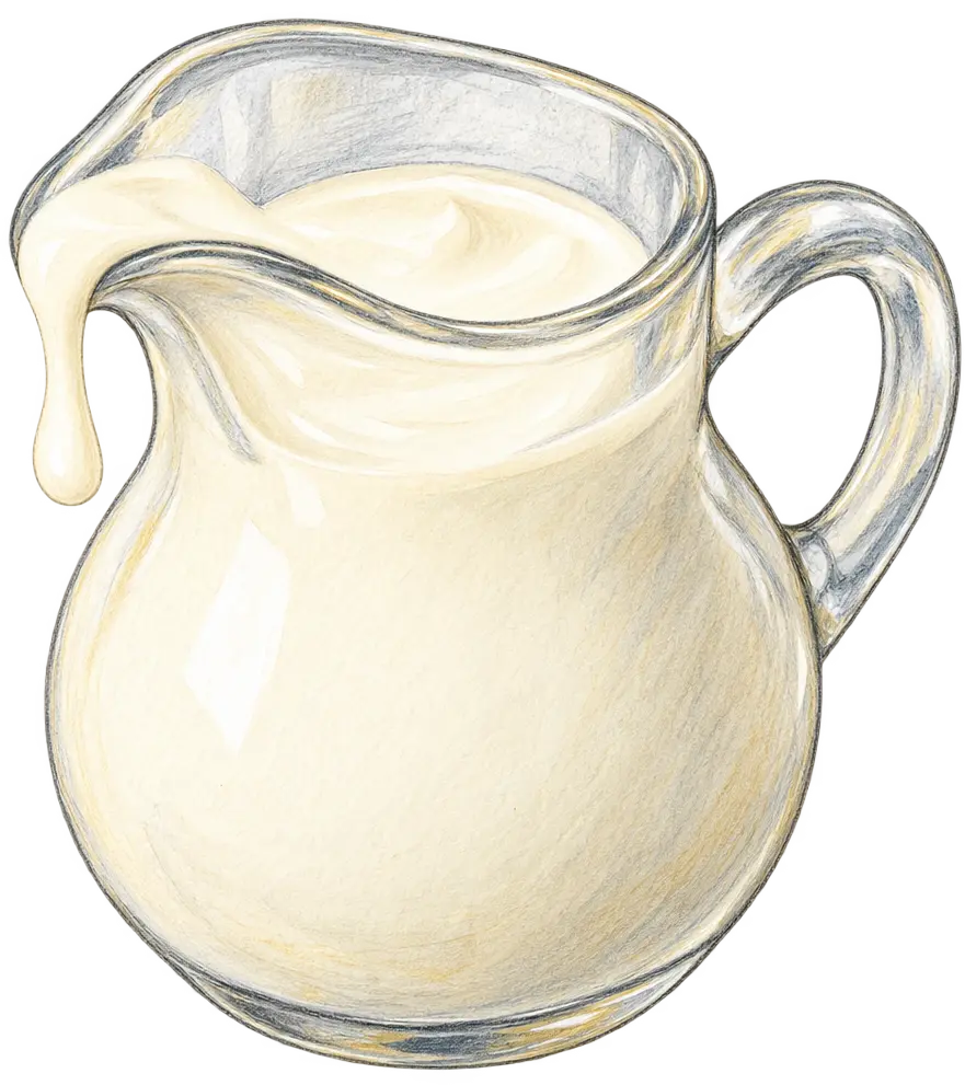 Ilustración de Crema de leche