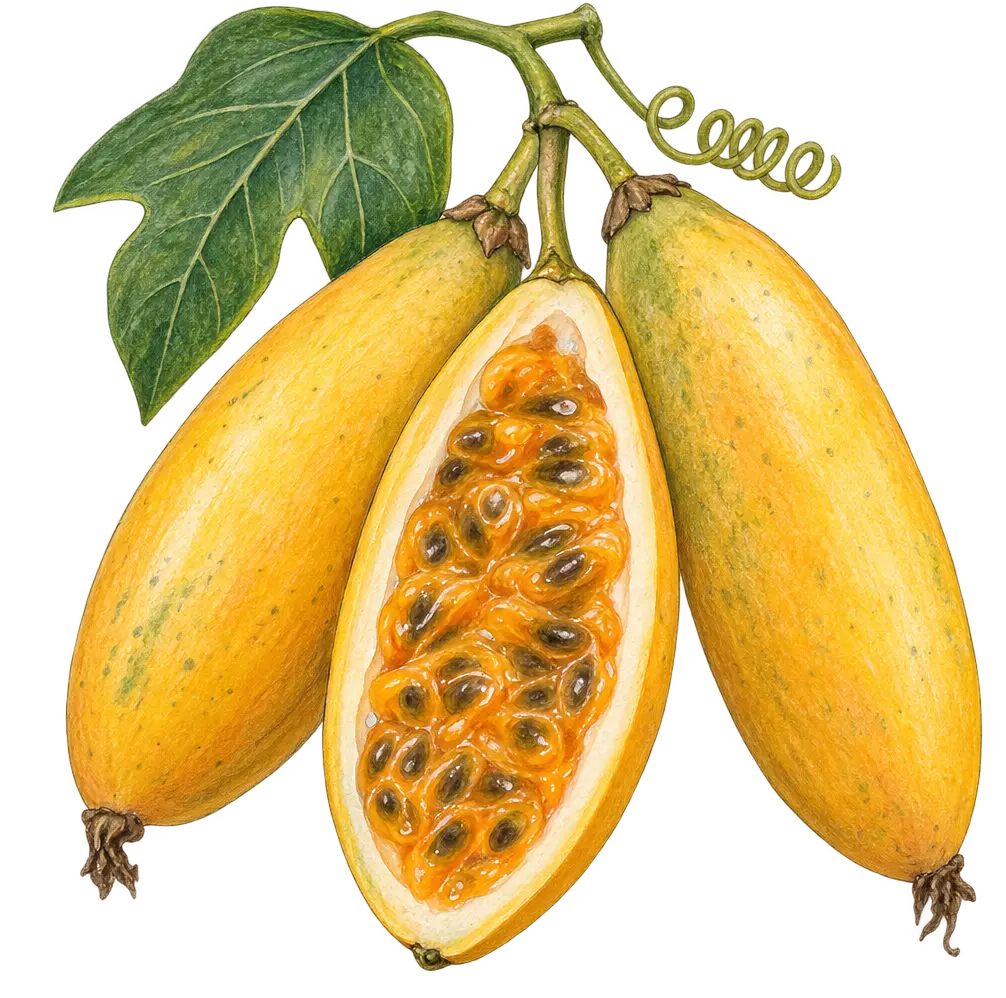 Ilustración de Curuba