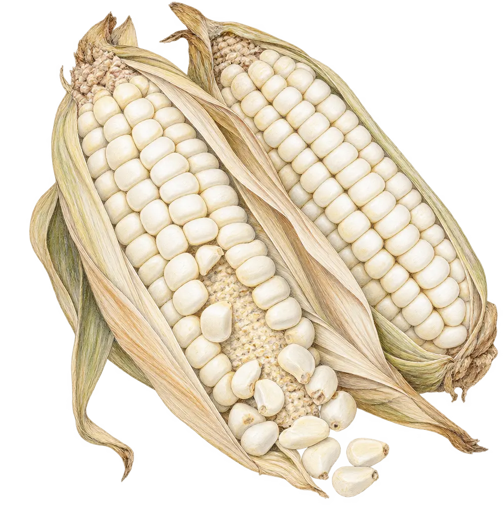 Ilustración de Maíz blanco