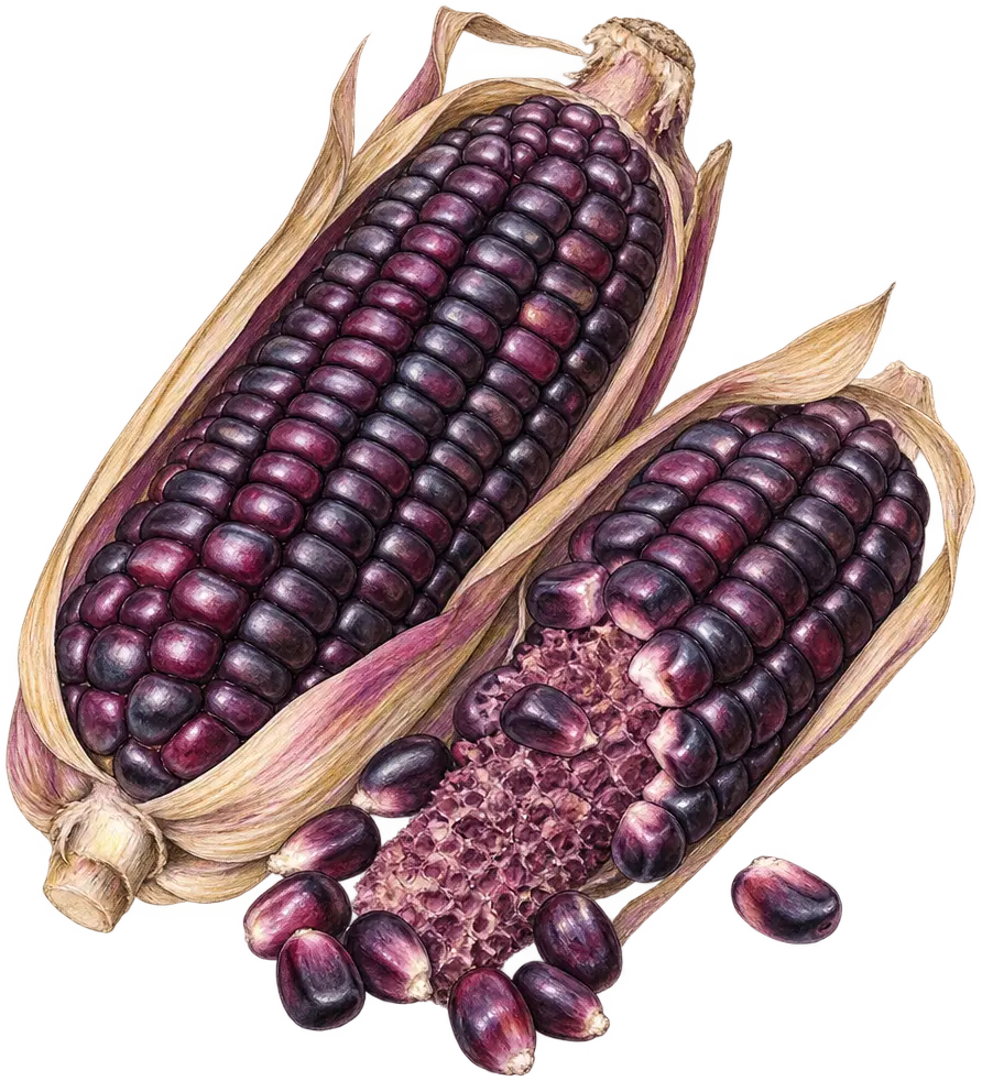 Ilustración de Maíz morado