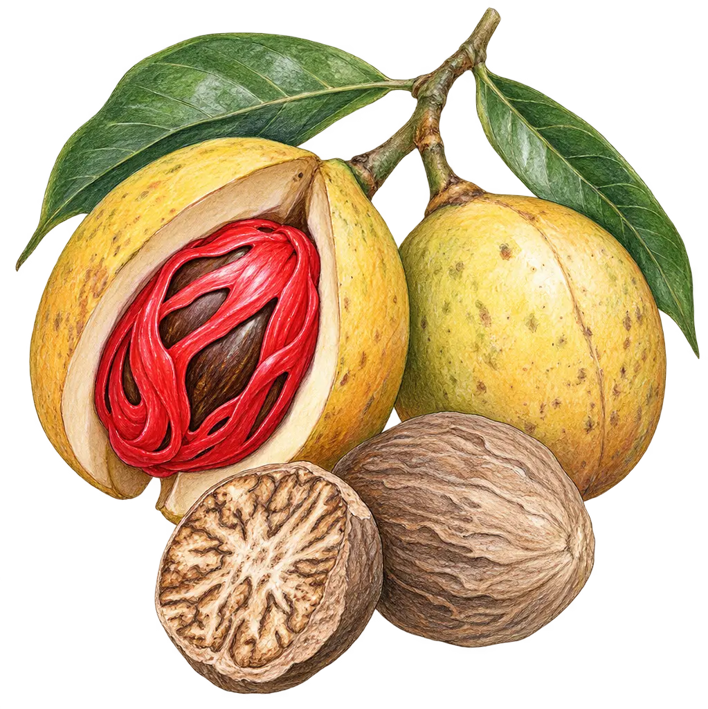 Ilustración de Nuez moscada
