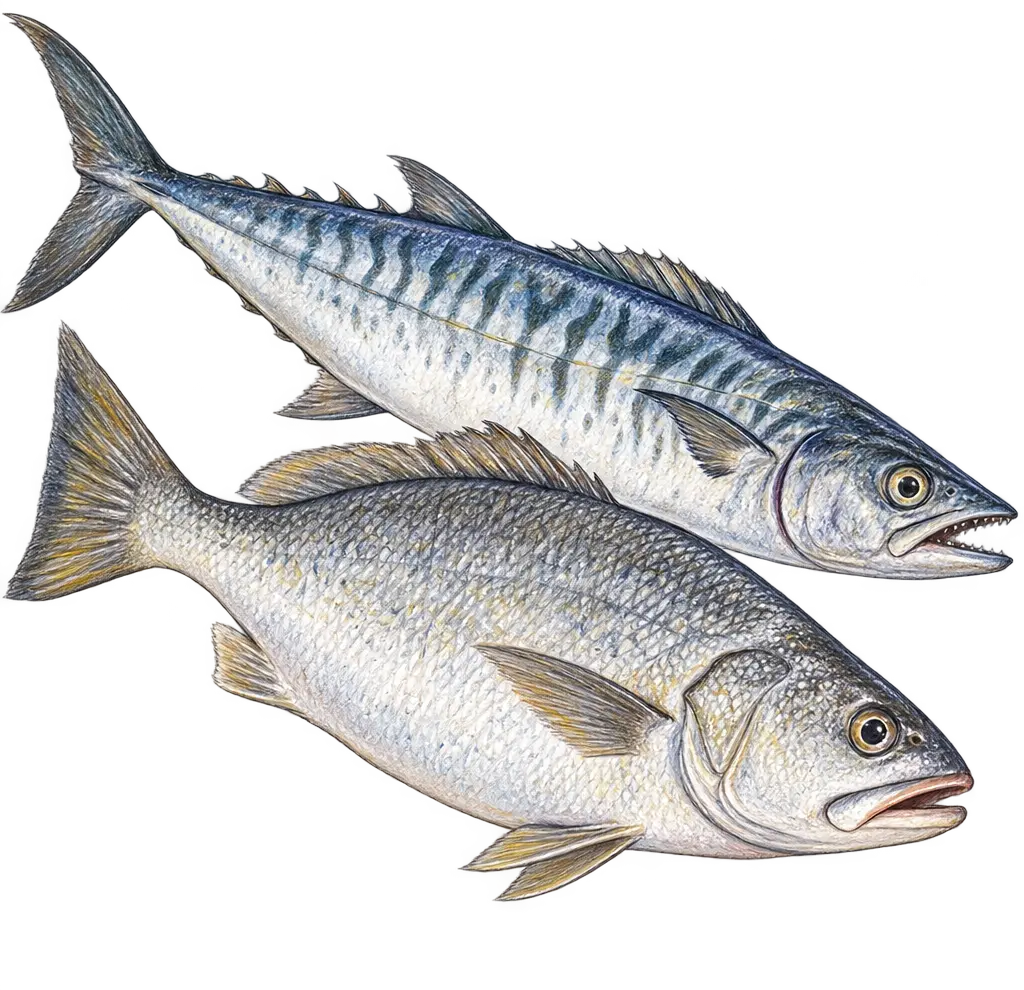 Ilustración de Pescados de mar