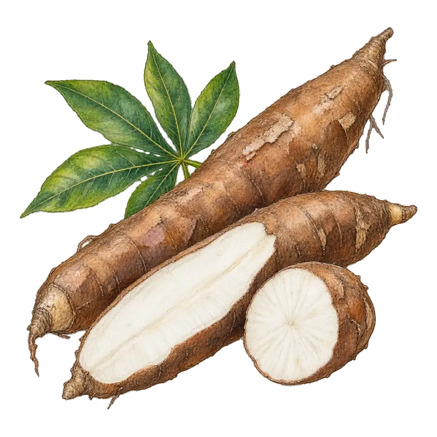 Ilustración de yuca